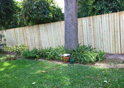Wood Fence Installation at a Residential Property